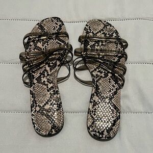 Snakeskin Strappy Sandals